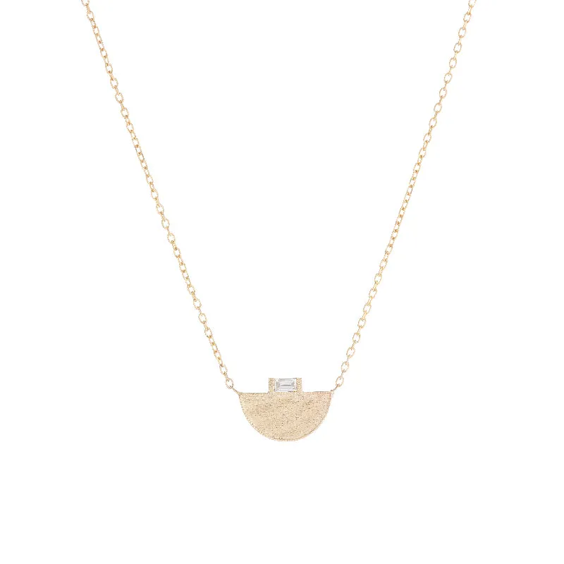 Half Moon Signet Necklace