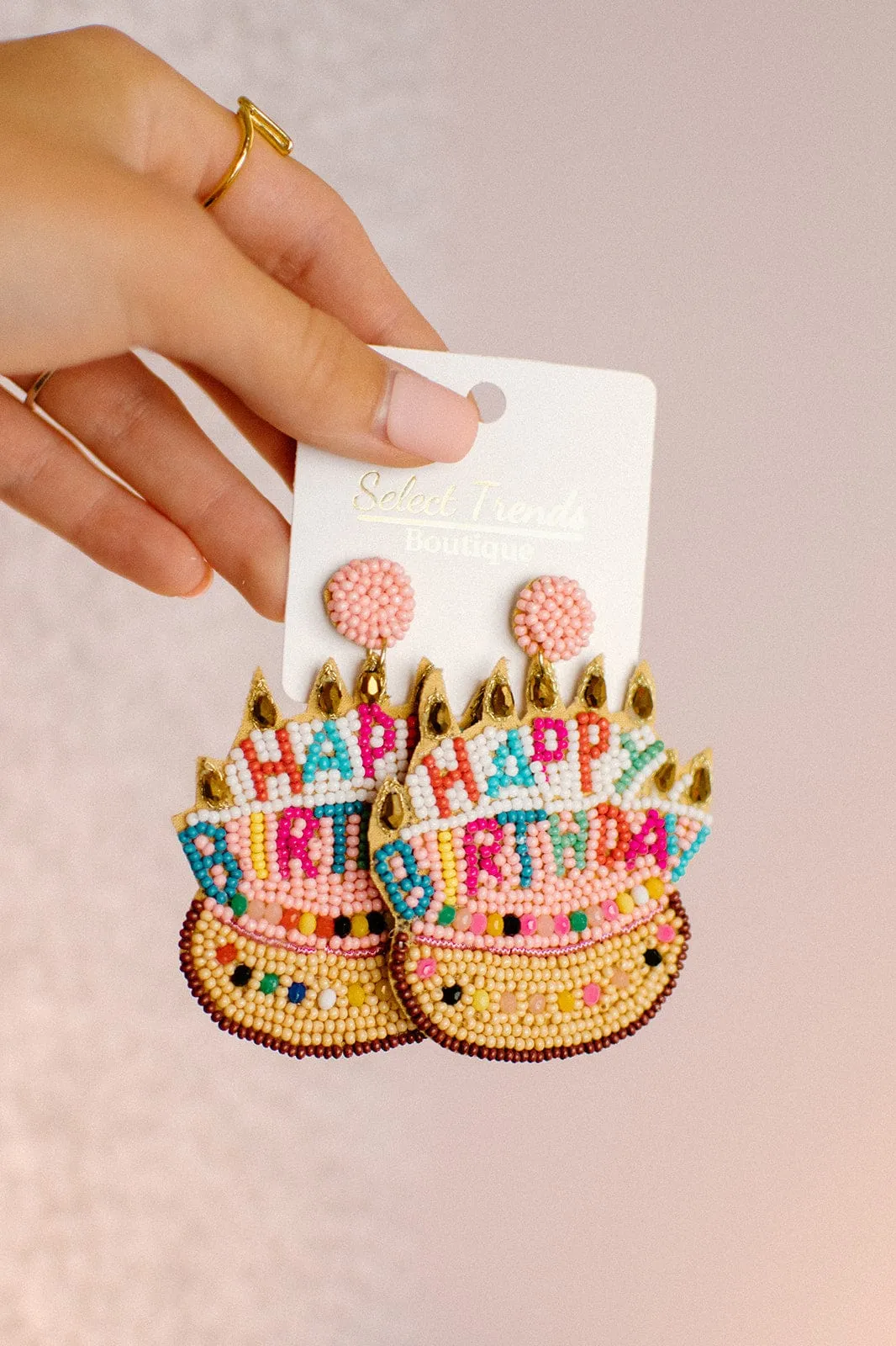 Happy Birthday Cake Earrings