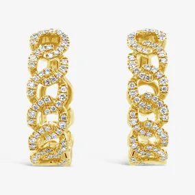 Havana Diamond Hoop Earrings