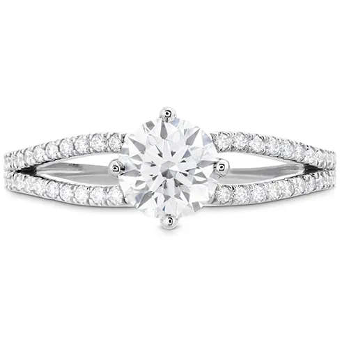 Hearts On Fire Brielle Split Shank Engagement Ring