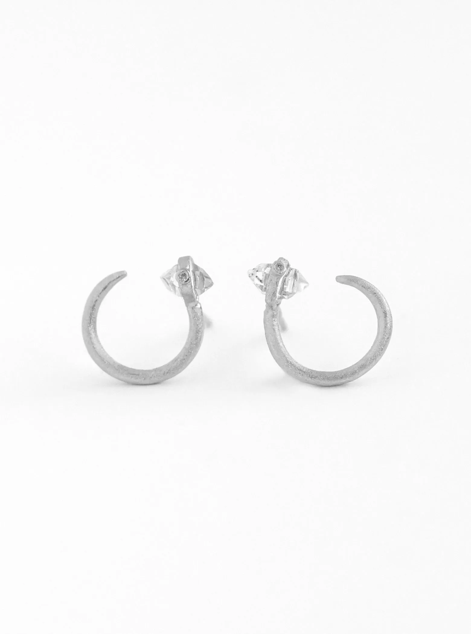 Herkimer  Diamond Minimalist Stud Earring