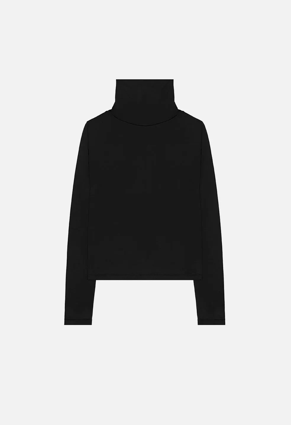 High Twist Cotton Turtleneck / Black