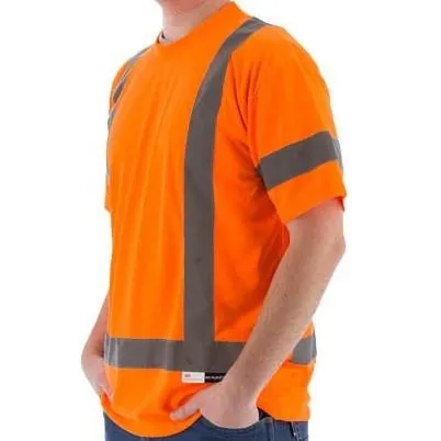 High Visibility Birdseye Mesh Short or Long Sleeve Shirts - ANSI 3, Reflective Striping (PK 12 Shirts)