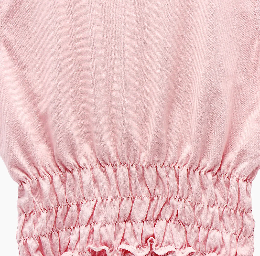 HOLBORN RUCHED CROPPED TOP | DUSTY PINK