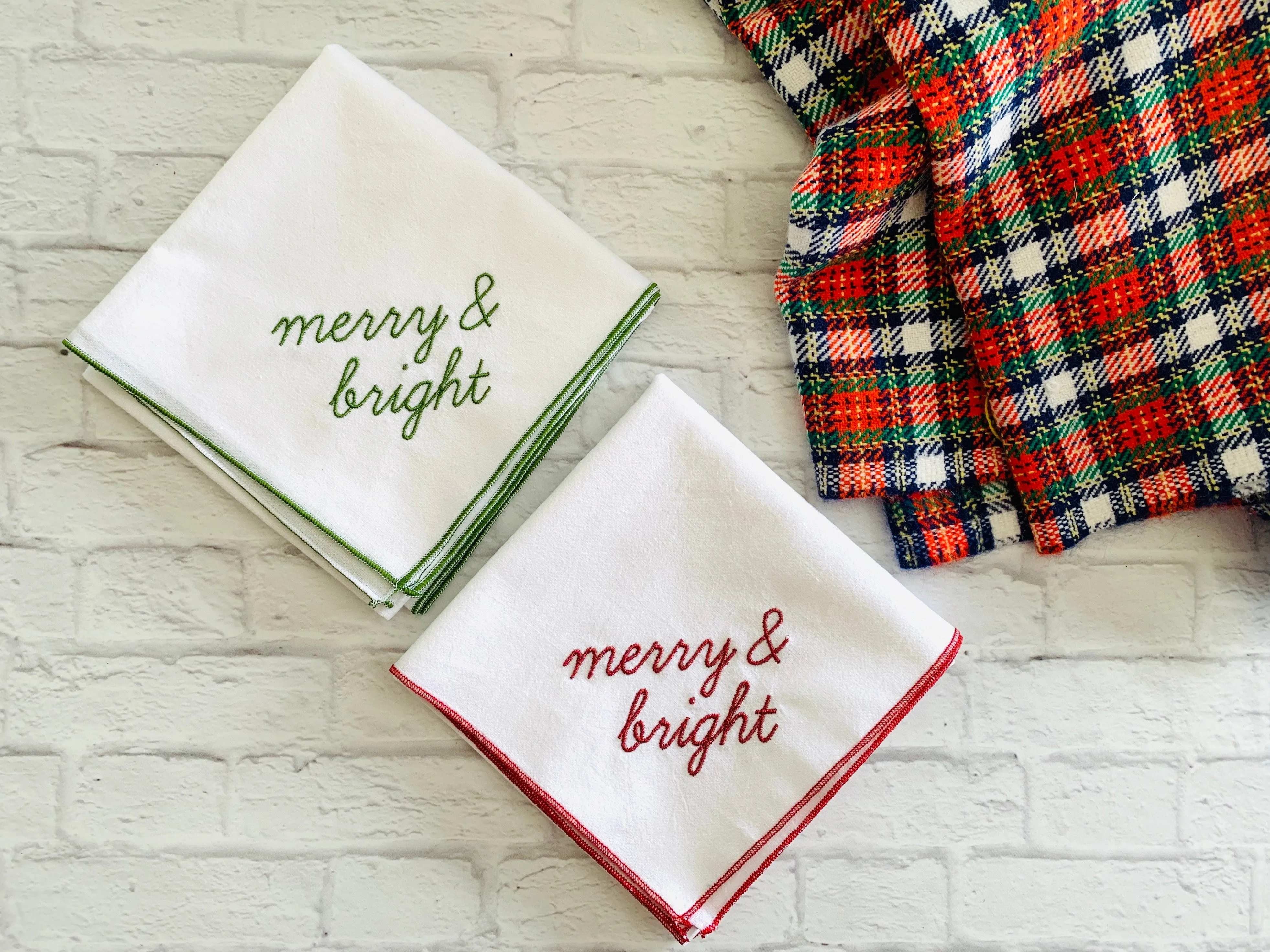 Holiday Flour Sack Towels, set of two