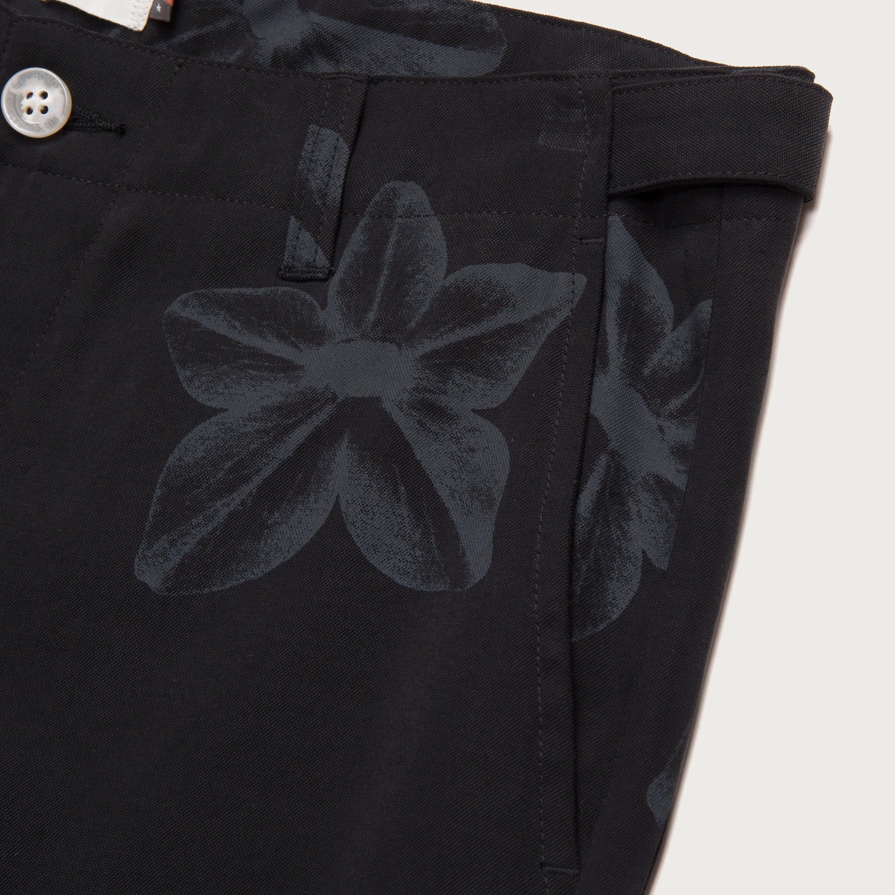 Honor The Gift Flower Canvas Short - Black