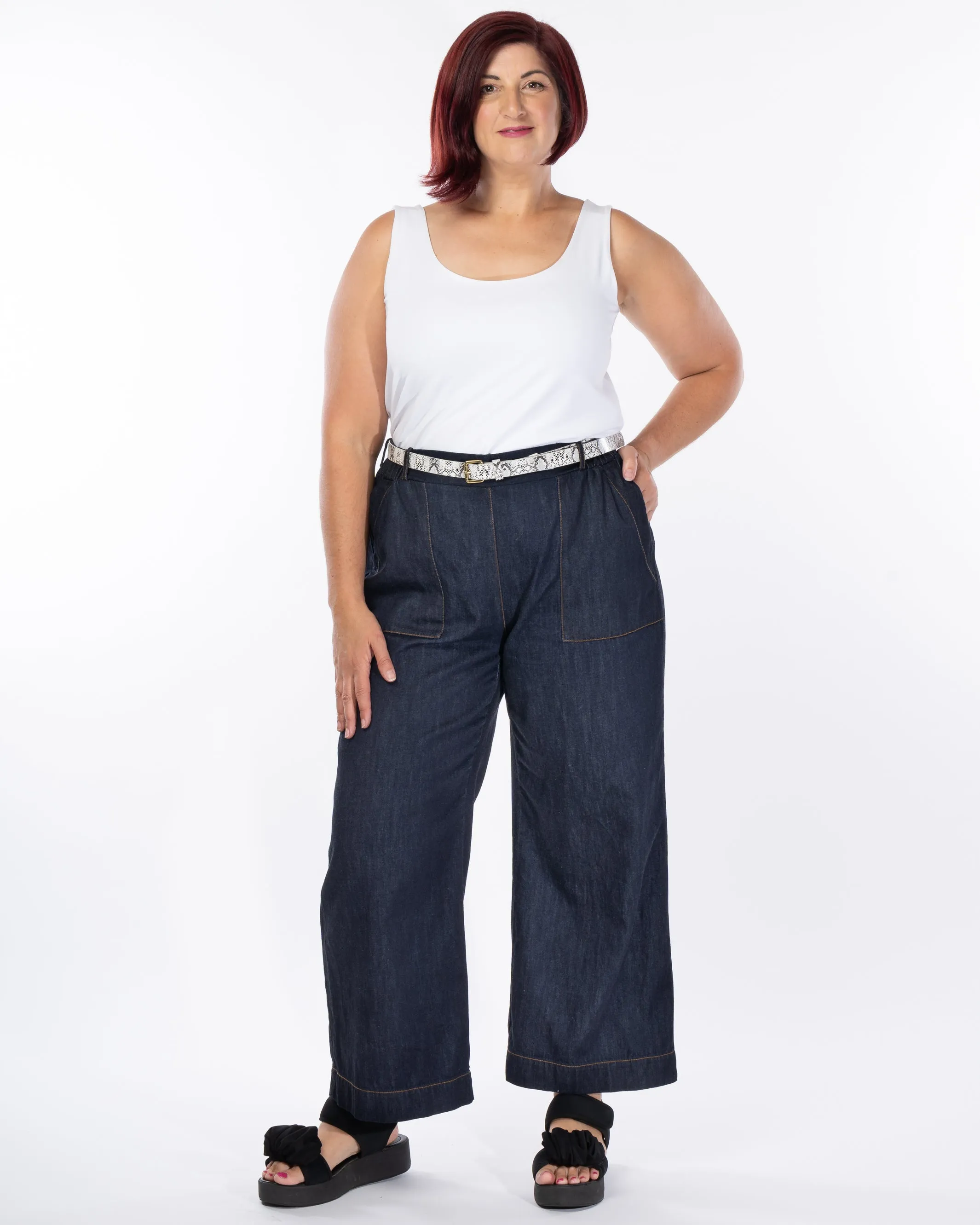 Hotel California Denim Wide Leg Pant - Antique Wash - LAST ONE S(14/16)