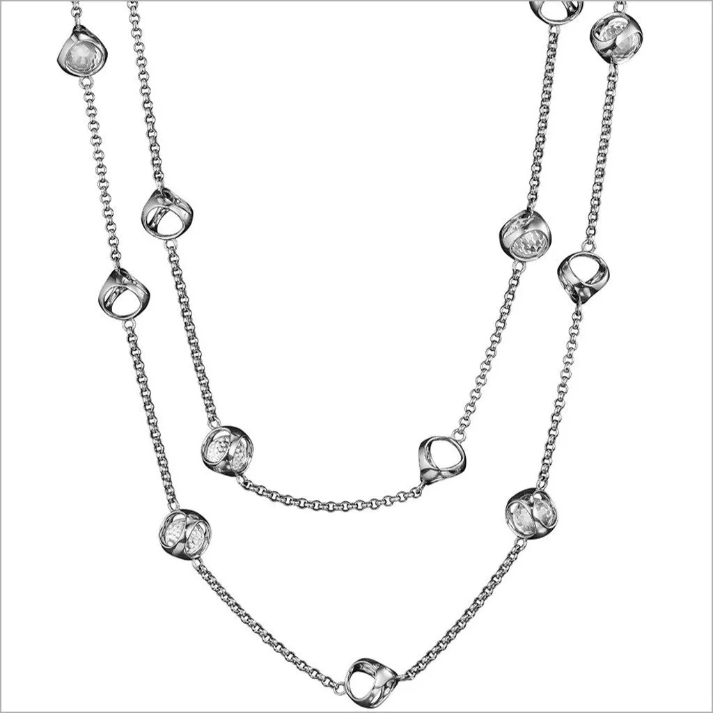 Icona Rock Crystal 42 Necklace in Sterling Silver