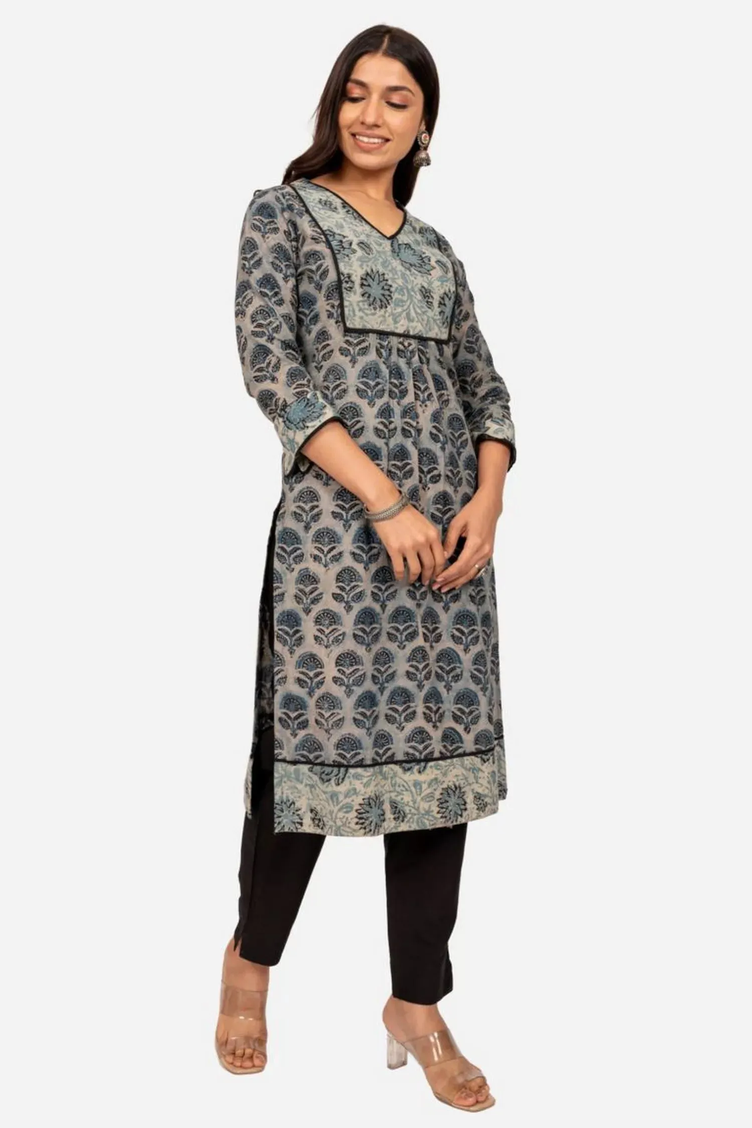 Indigo Ajrakh Kurta