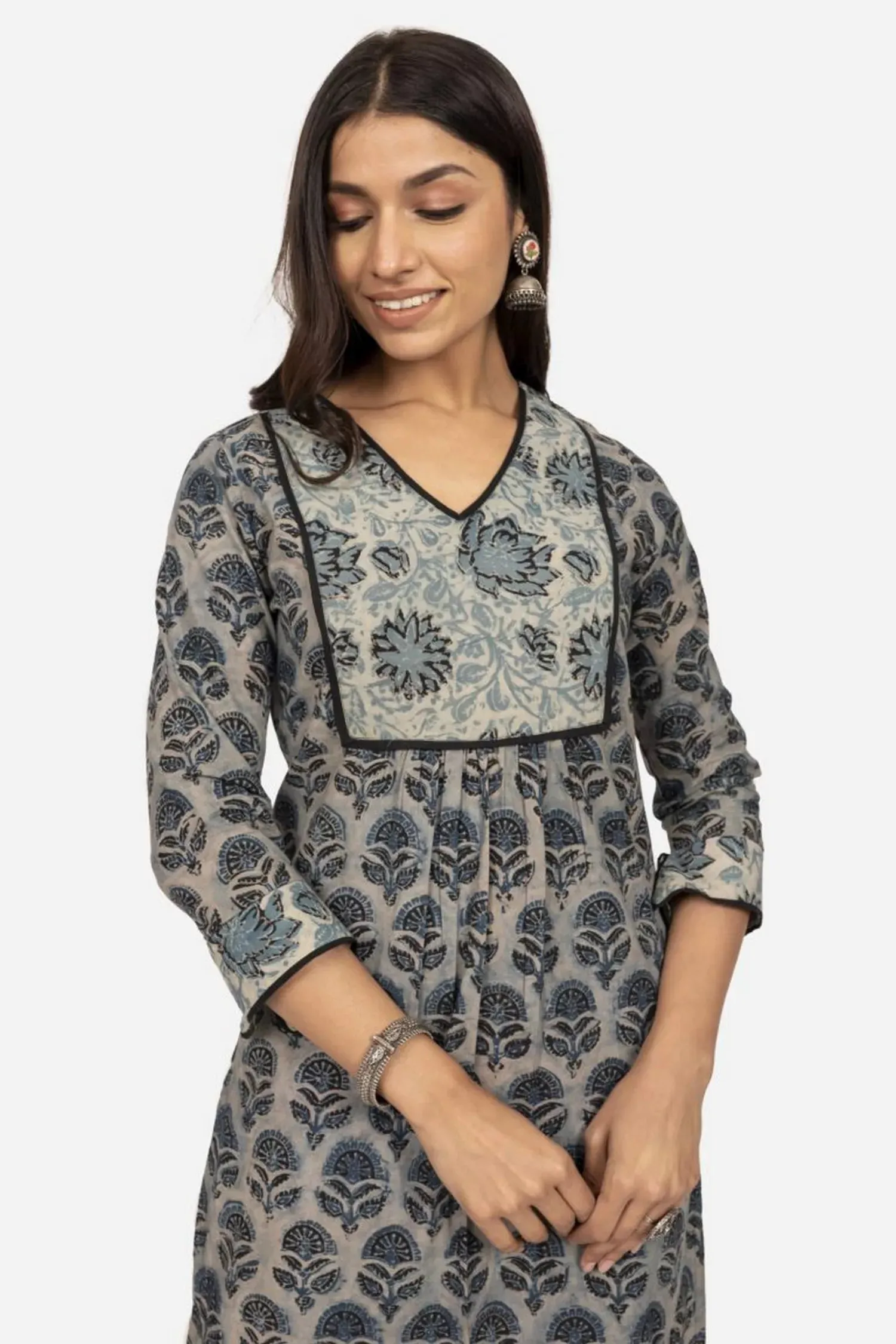 Indigo Ajrakh Kurta