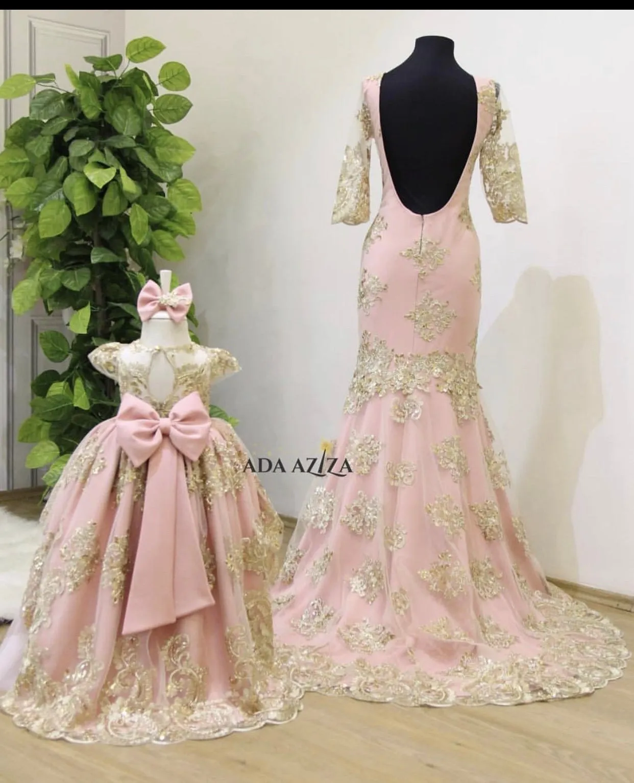 Jasmine Dress Custom Blush High Low