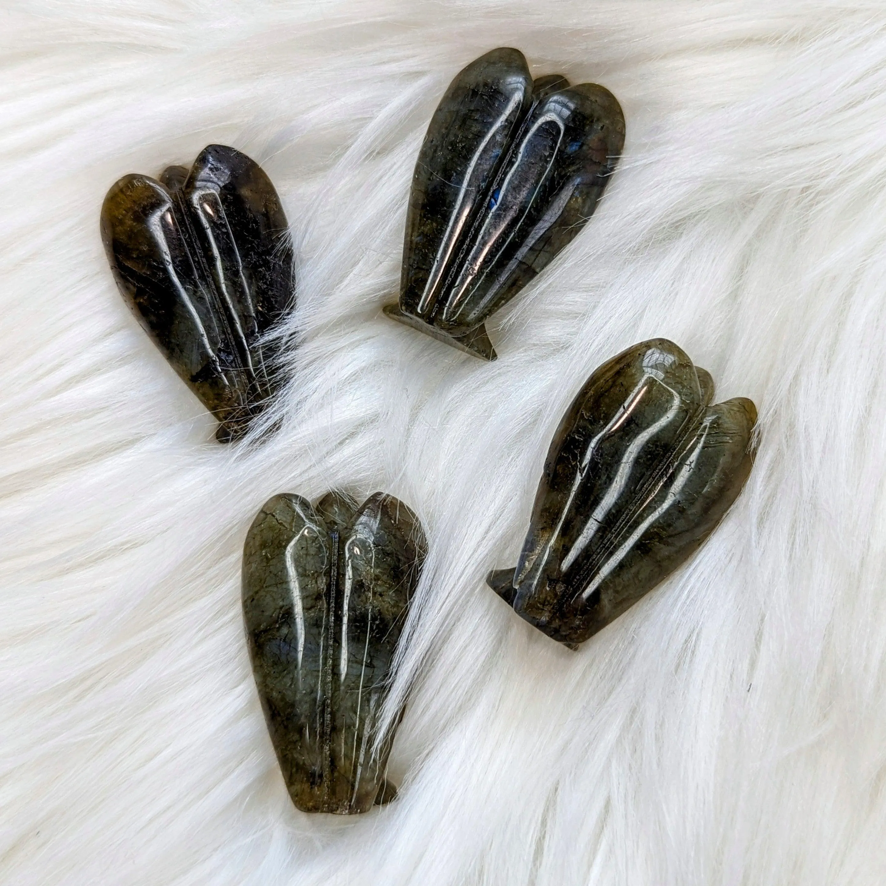 Labradorite Angel Carvings ~ Guardian Angel Energy