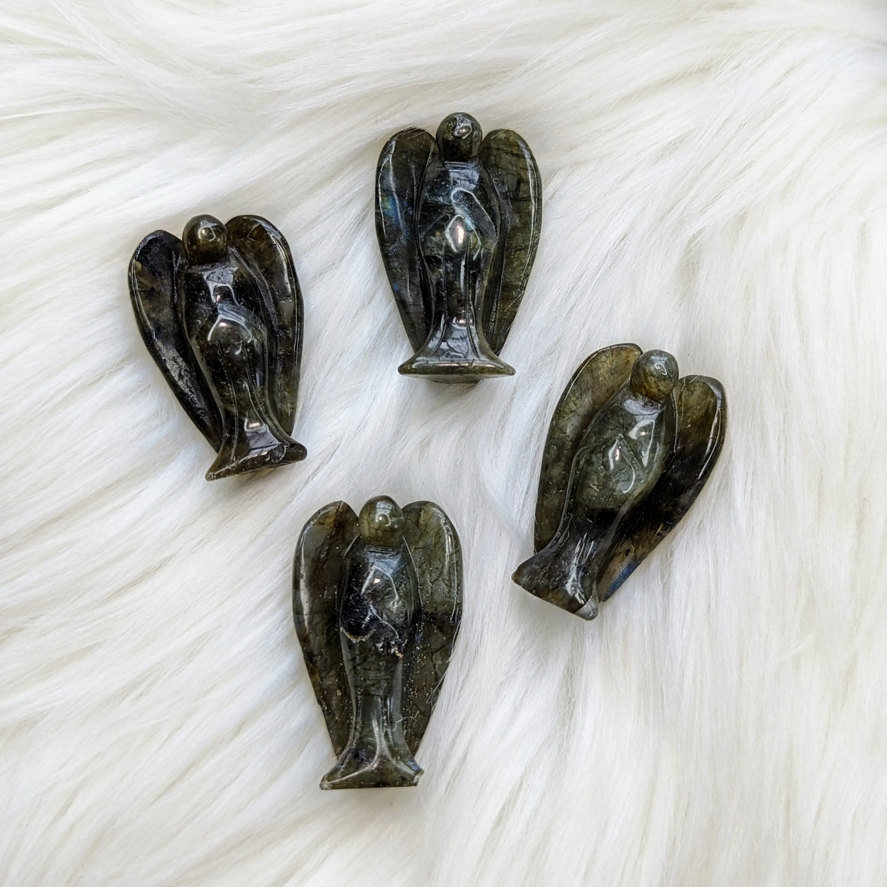 Labradorite Angel Carvings ~ Guardian Angel Energy