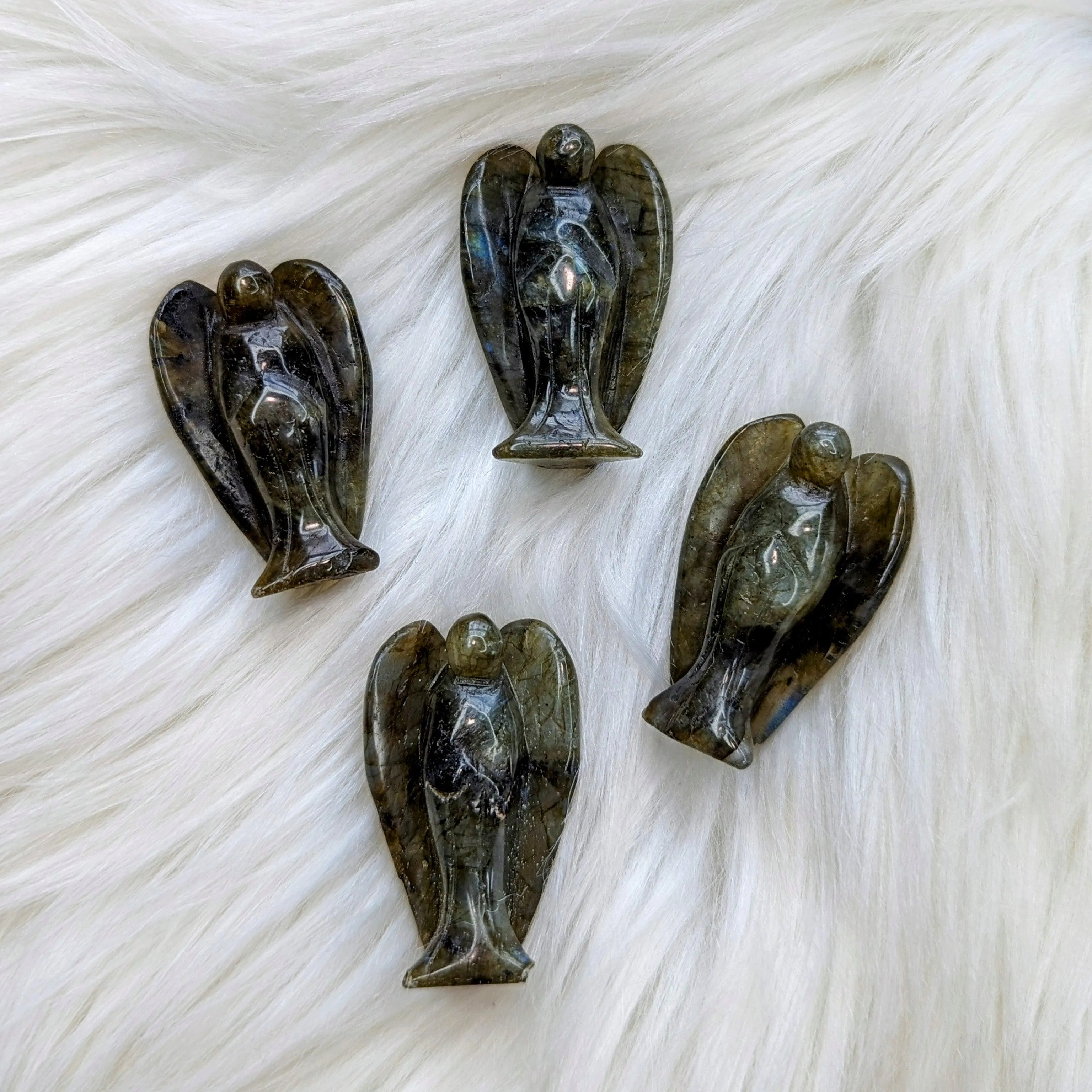 Labradorite Angel Carvings ~ Guardian Angel Energy