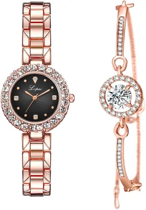 Ladies Watch with Crystal Bracelet