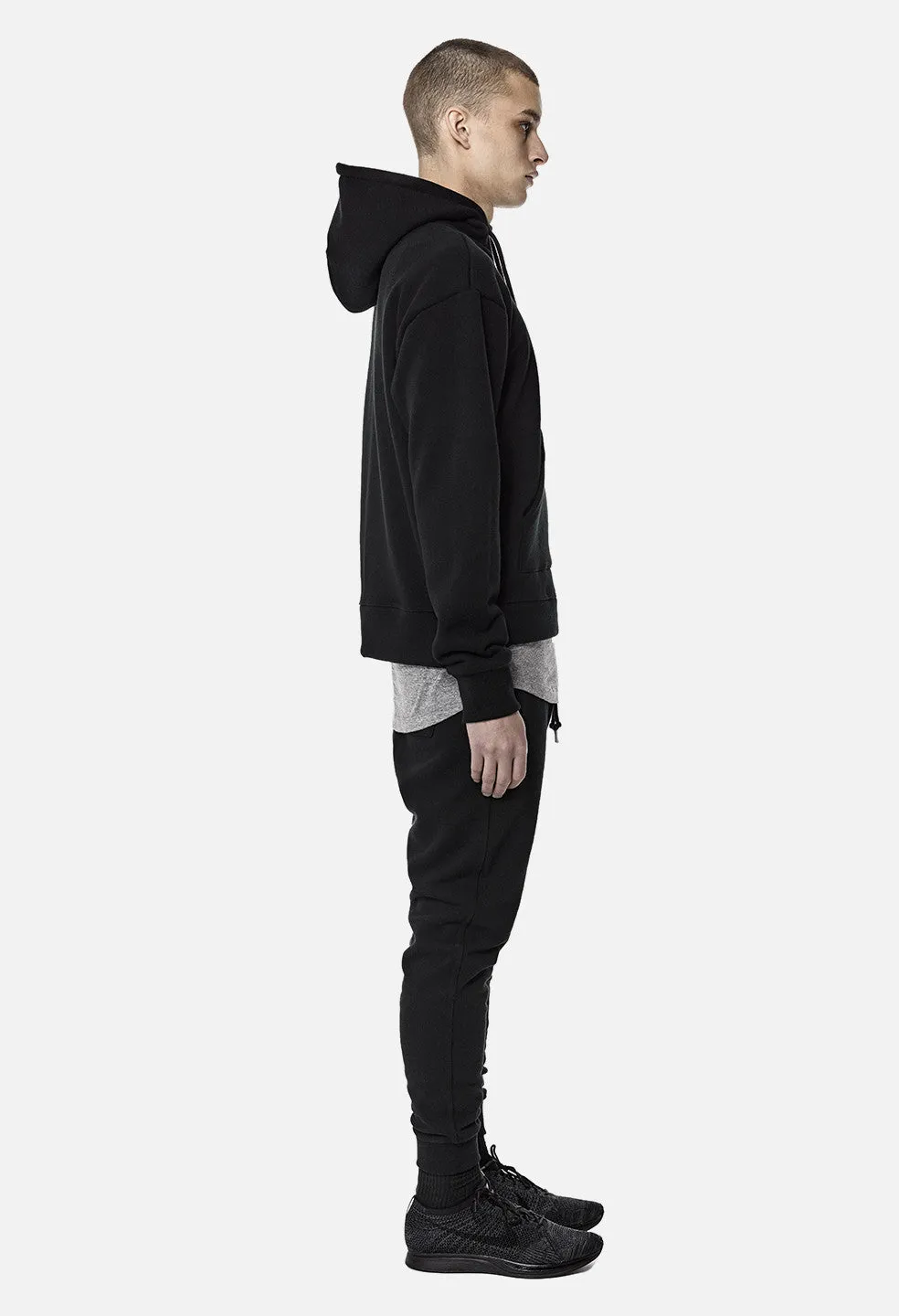 Loopwheel Kake Mock Pullover / Black