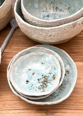 Mae Button Handmade Condiment Dish - Ocean