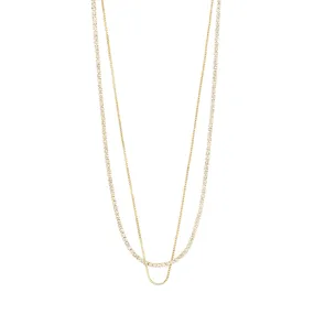 Mille Gold Plated Crystal Necklace