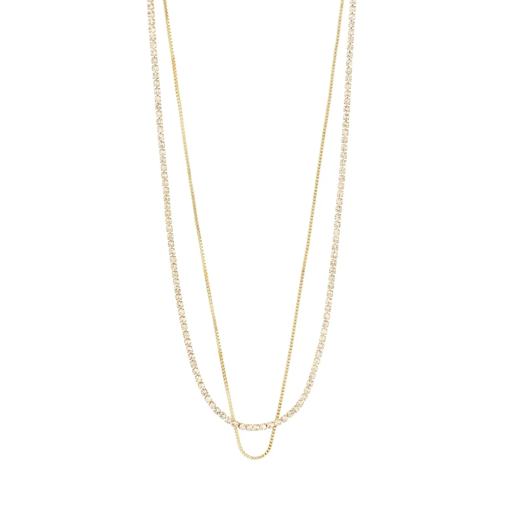 Mille Gold Plated Crystal Necklace