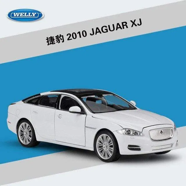 Model Car 1:24 Diecast Car Toys Classic 2010 JAGUAR XJ High Simulator Car Alloy Metal Toy Car For Children Gift Collection