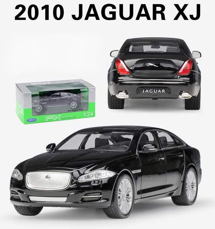 Model Car 1:24 Diecast Car Toys Classic 2010 JAGUAR XJ High Simulator Car Alloy Metal Toy Car For Children Gift Collection