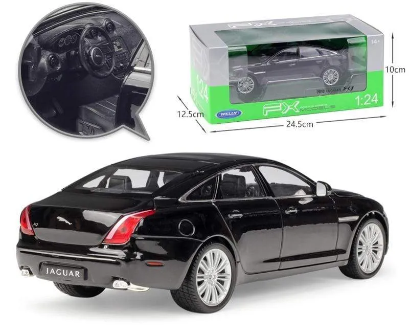 Model Car 1:24 Diecast Car Toys Classic 2010 JAGUAR XJ High Simulator Car Alloy Metal Toy Car For Children Gift Collection