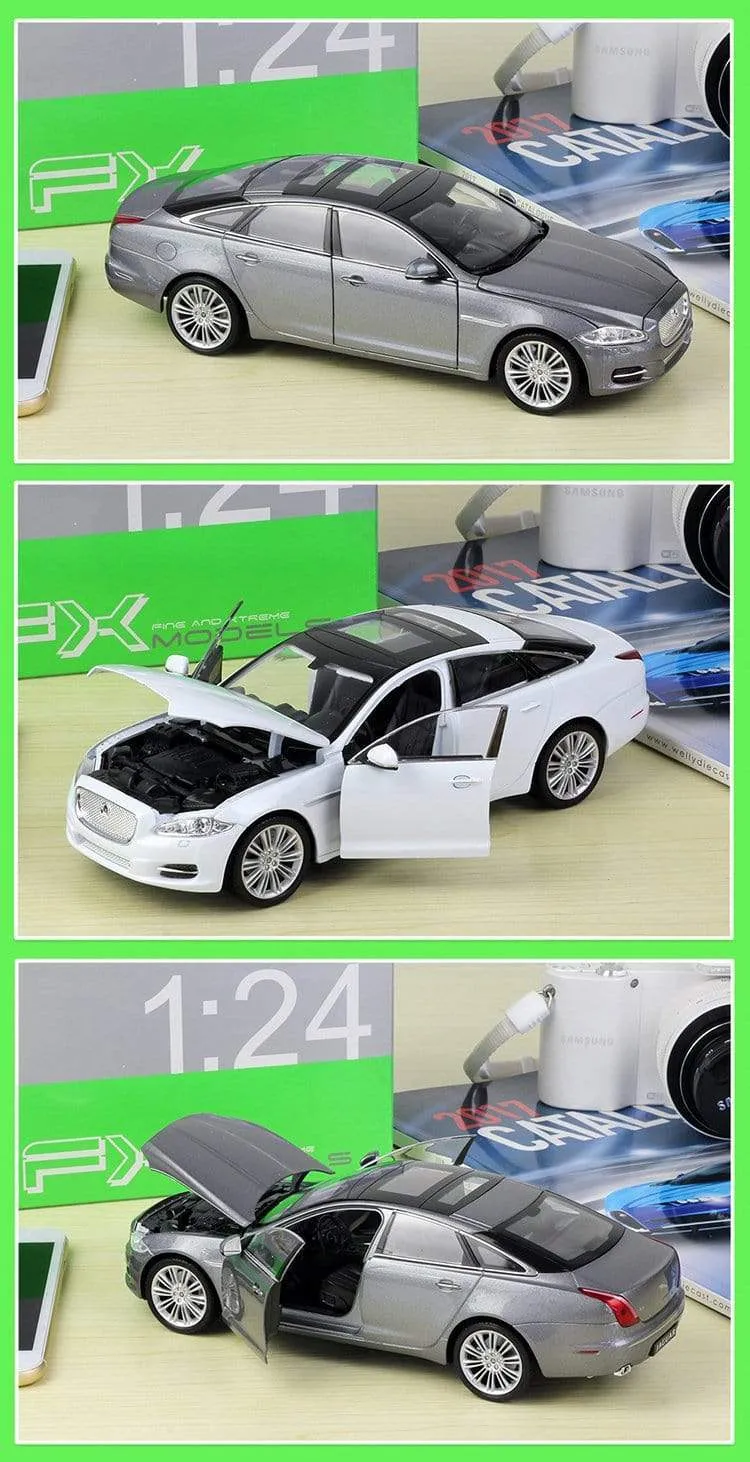 Model Car 1:24 Diecast Car Toys Classic 2010 JAGUAR XJ High Simulator Car Alloy Metal Toy Car For Children Gift Collection