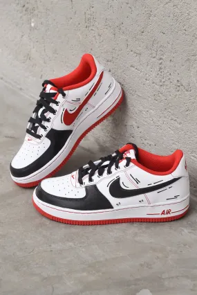 Nike Custom Air Force Comix - Black White Red