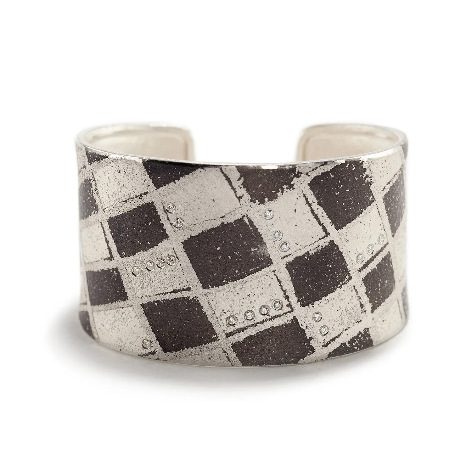 Palladium, Diamond & Silver Cuff