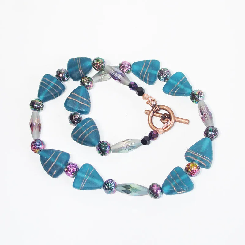 Panfila Blue Bead Necklace