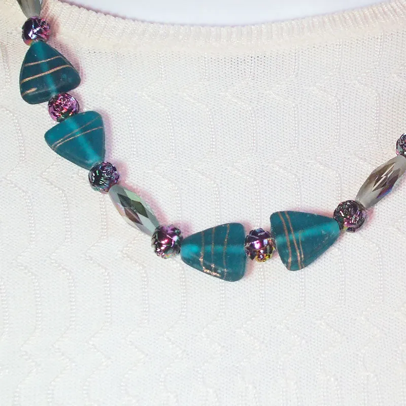 Panfila Blue Bead Necklace