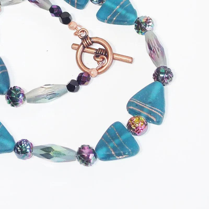 Panfila Blue Bead Necklace