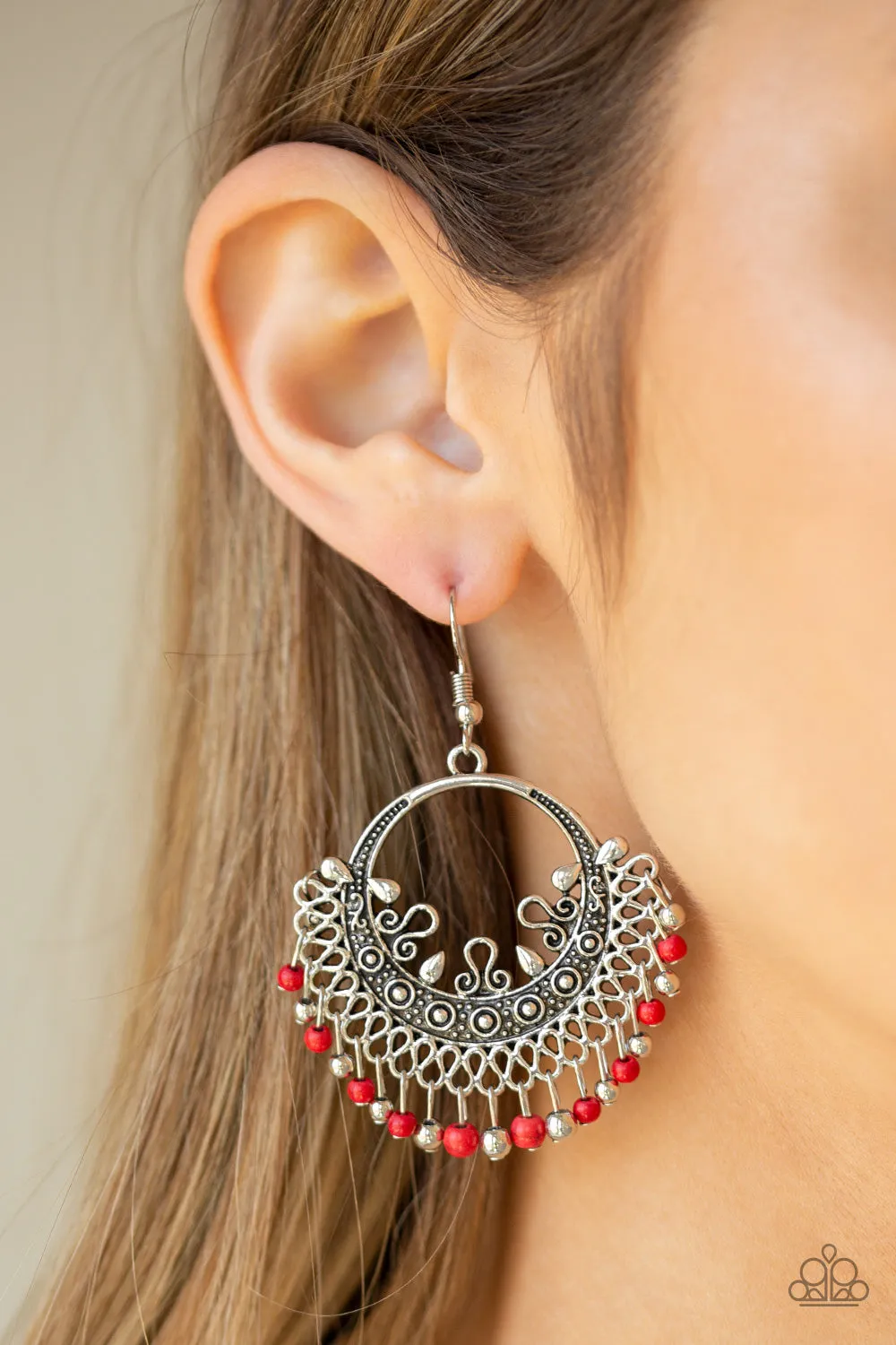 Paparazzi Canyonlands Celebration Red Earrings