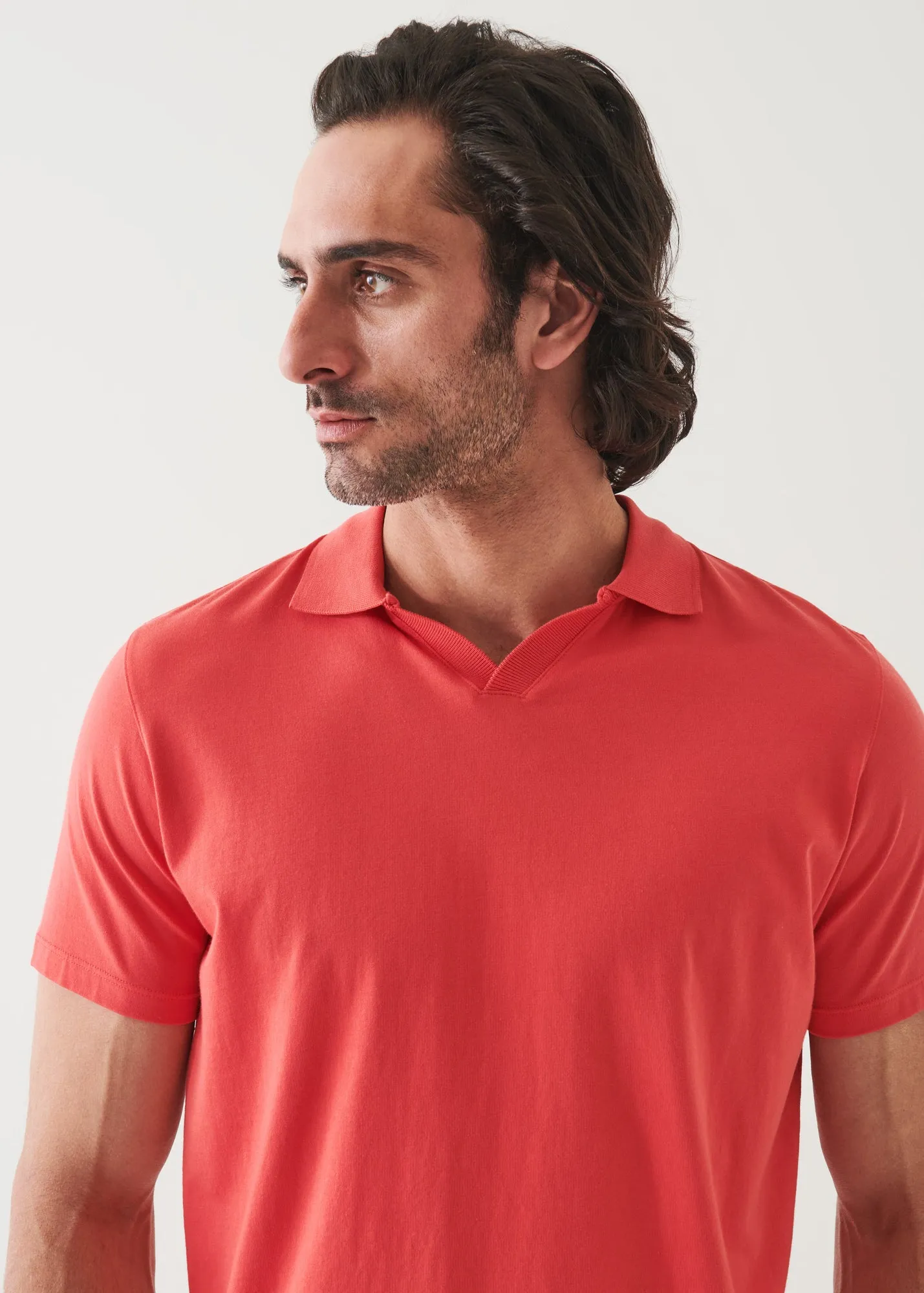 PIMA COTTON STRETCH OPEN POLO