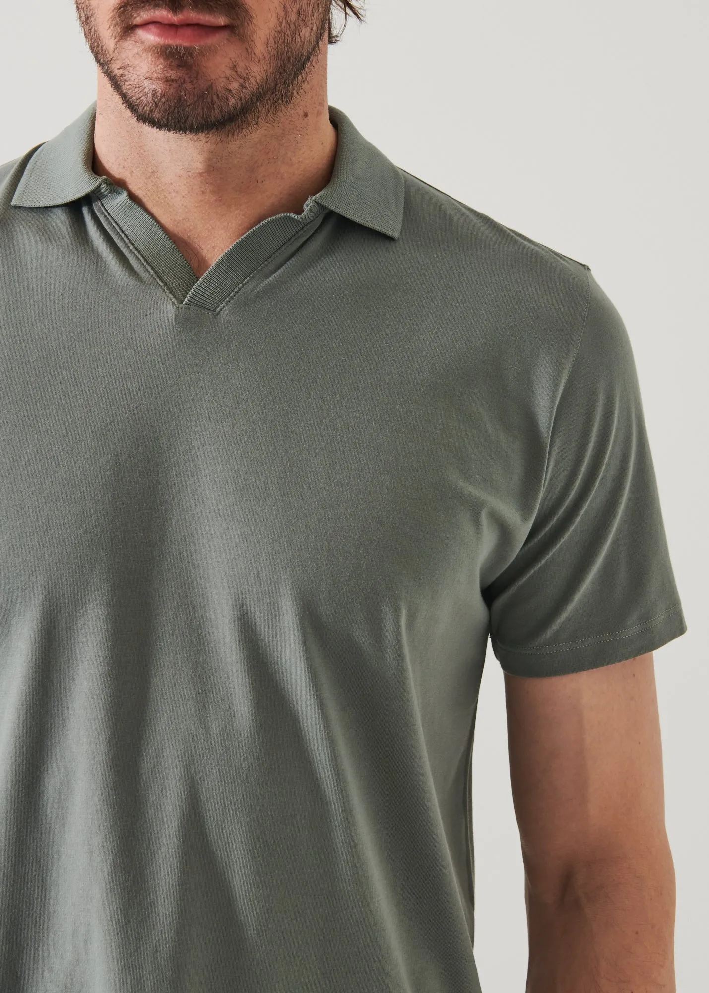 PIMA COTTON STRETCH OPEN POLO