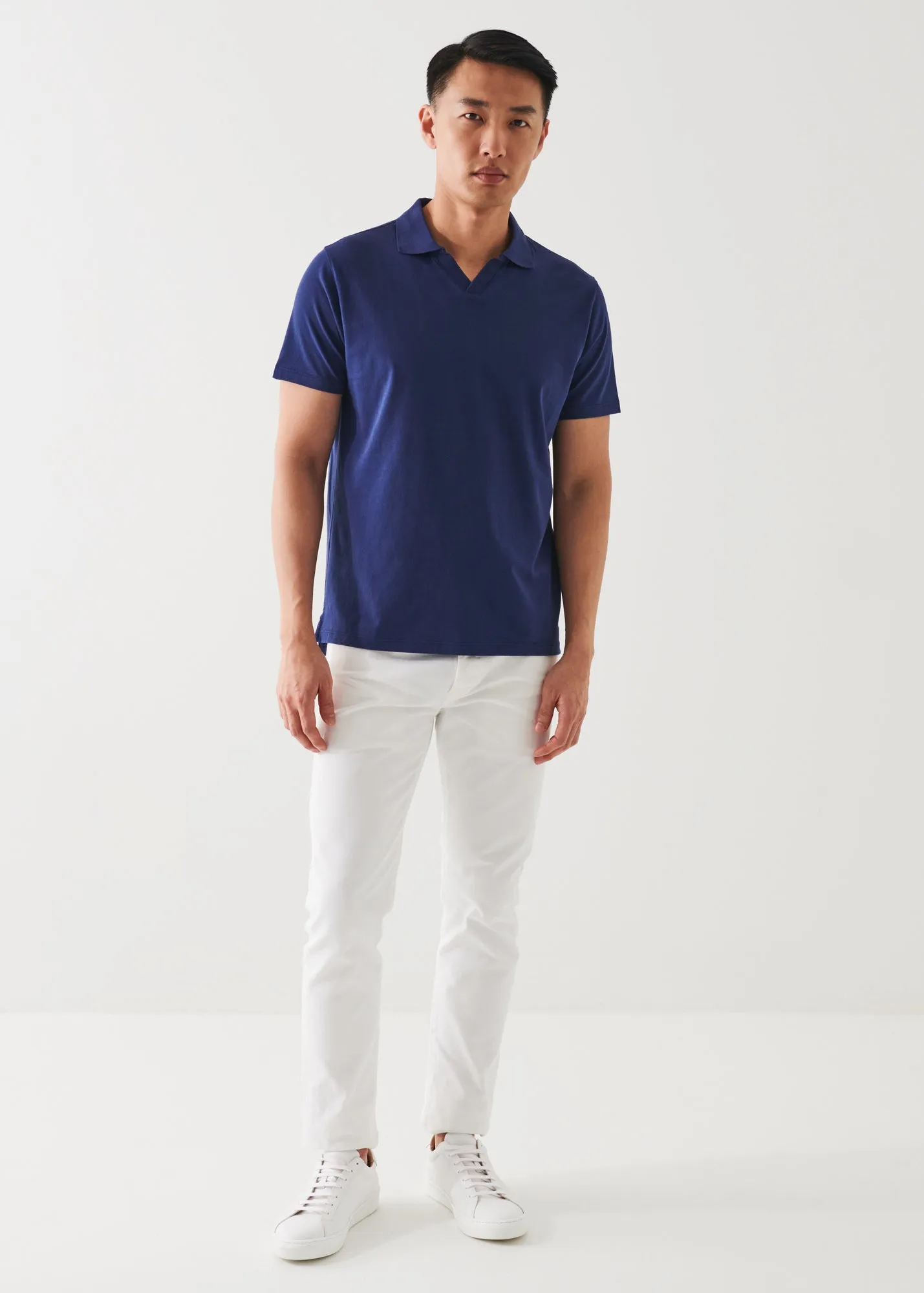 PIMA COTTON STRETCH OPEN POLO