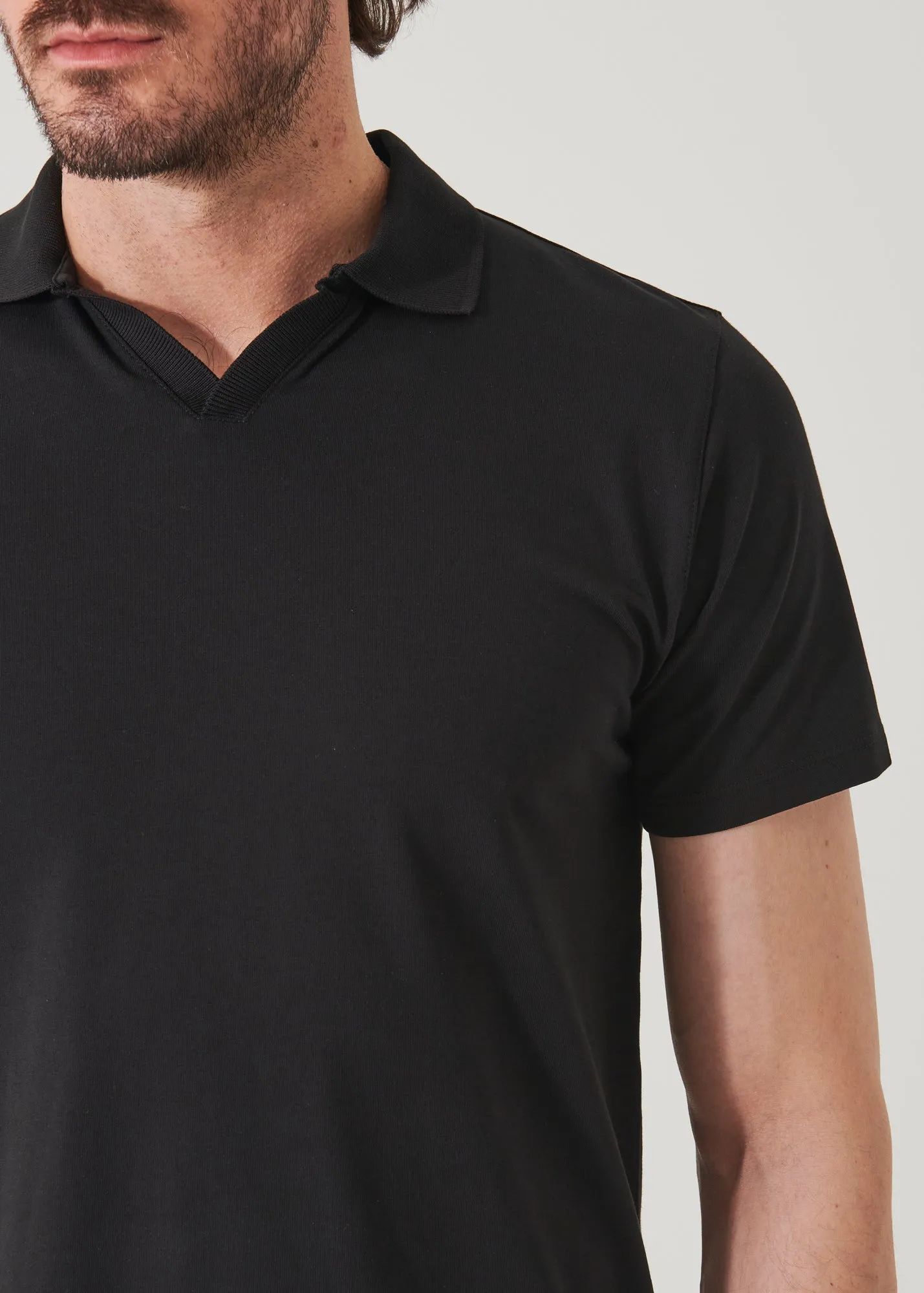 PIMA COTTON STRETCH OPEN POLO