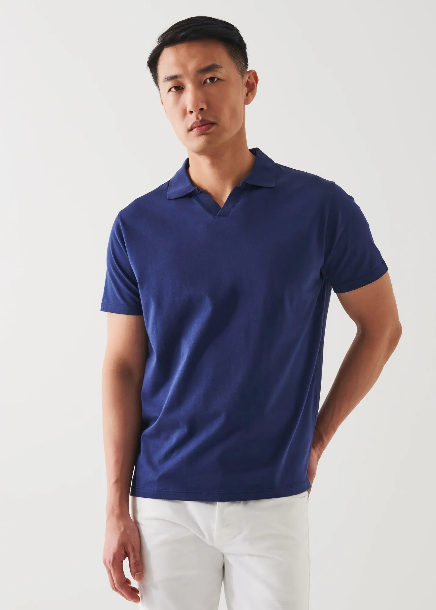 PIMA COTTON STRETCH OPEN POLO