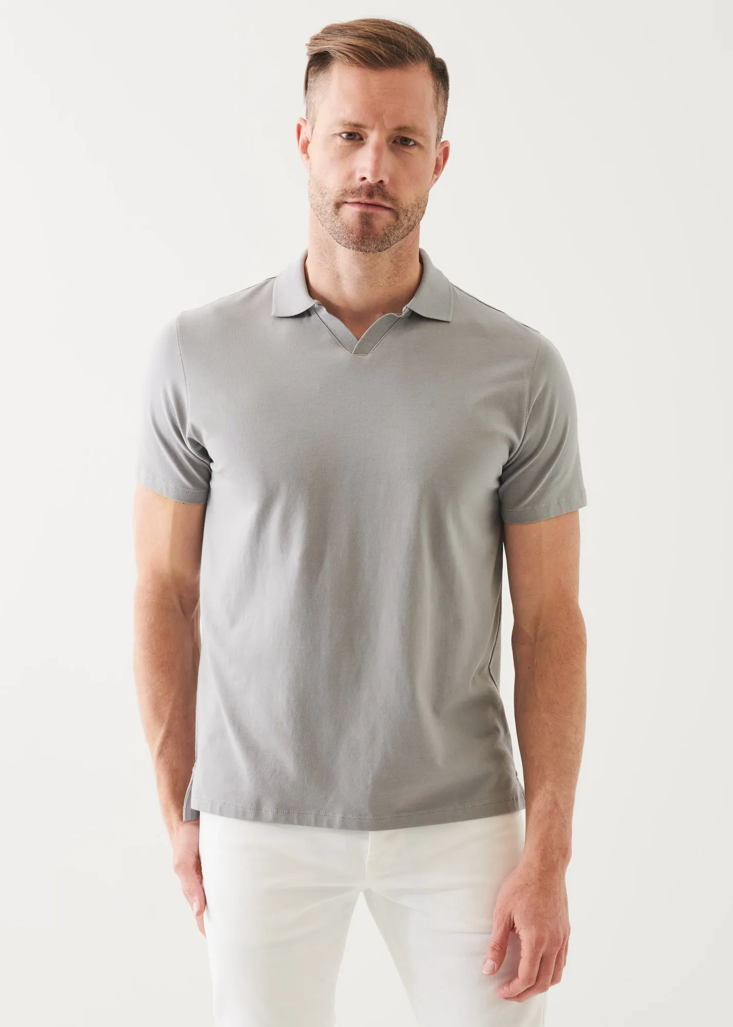 PIMA COTTON STRETCH OPEN POLO