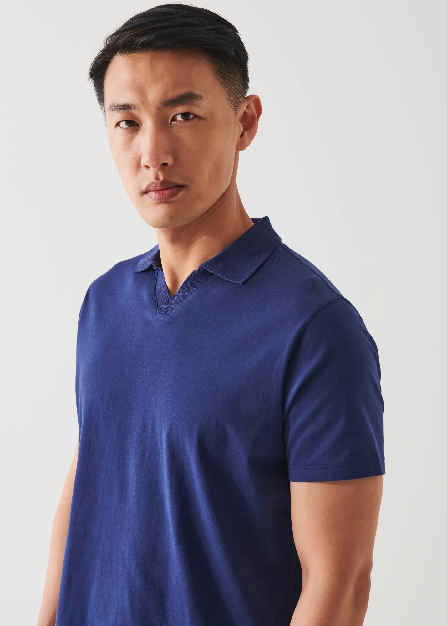 PIMA COTTON STRETCH OPEN POLO