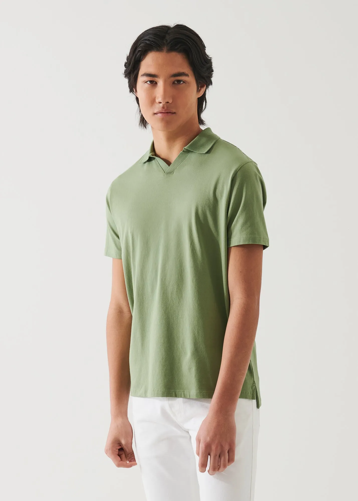 PIMA COTTON STRETCH OPEN POLO