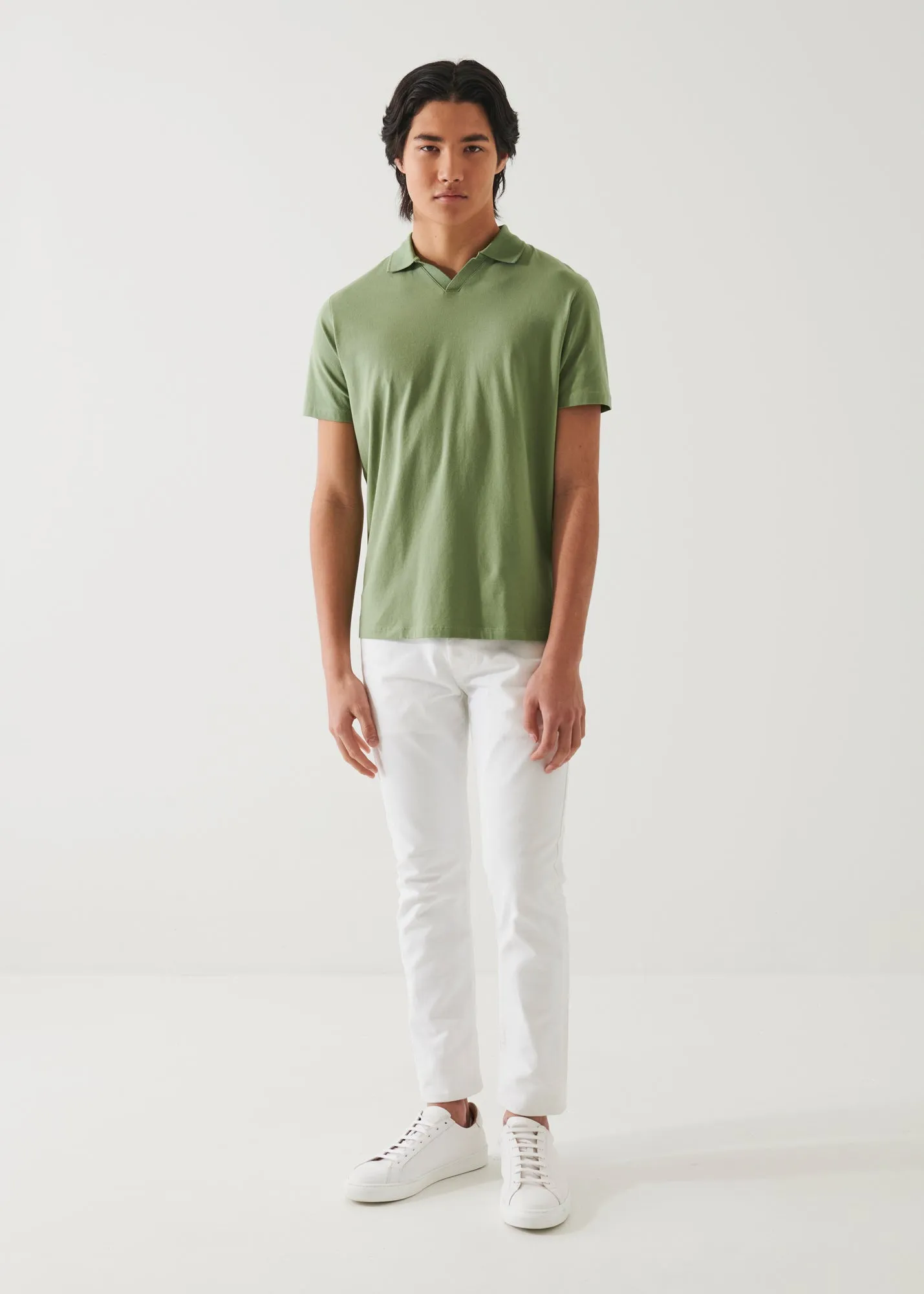 PIMA COTTON STRETCH OPEN POLO