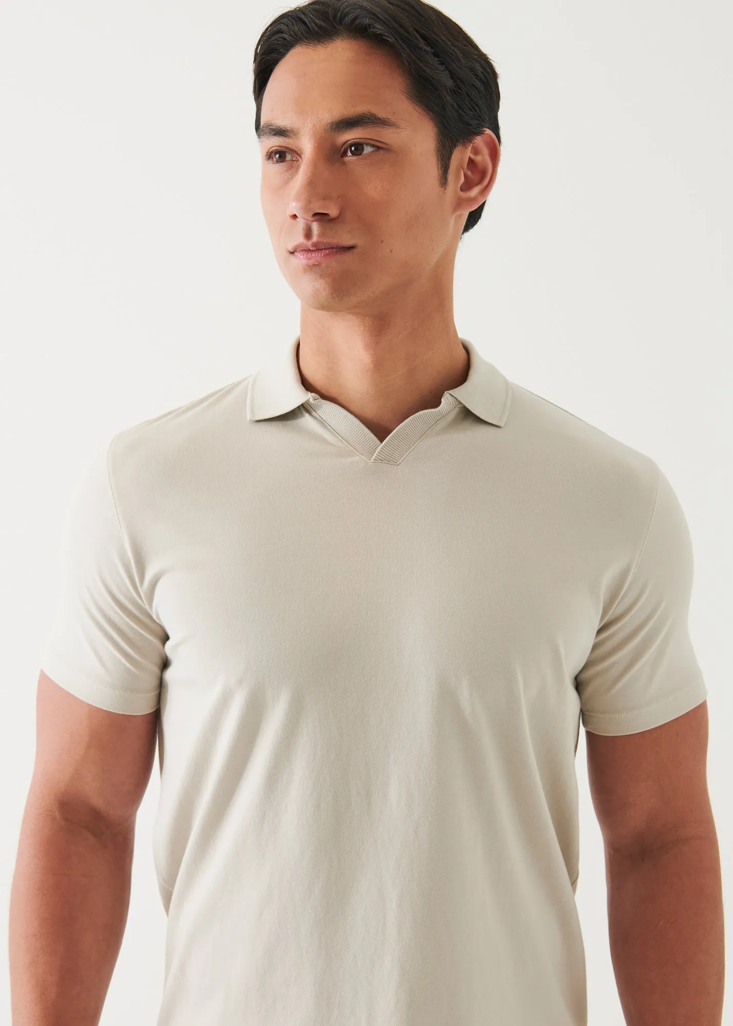 PIMA COTTON STRETCH OPEN POLO