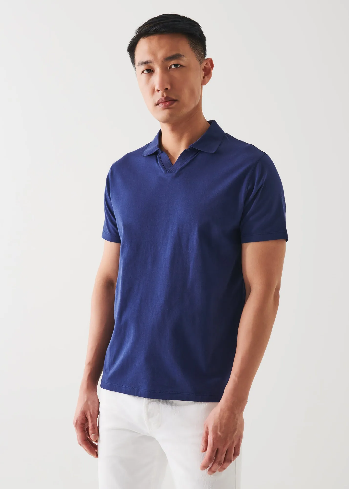 PIMA COTTON STRETCH OPEN POLO