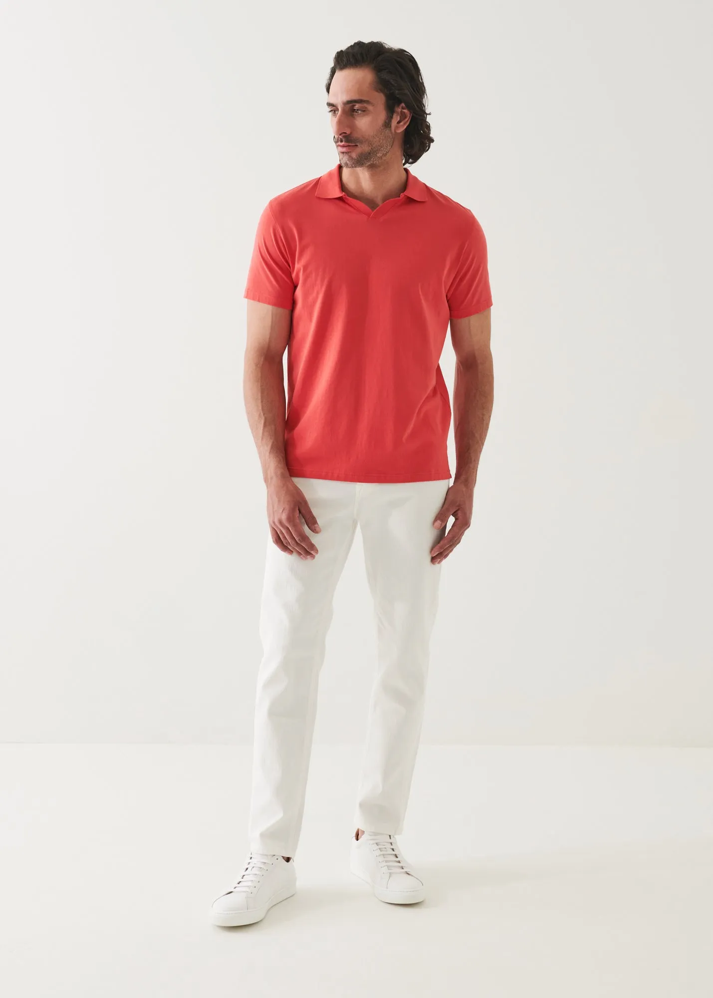 PIMA COTTON STRETCH OPEN POLO