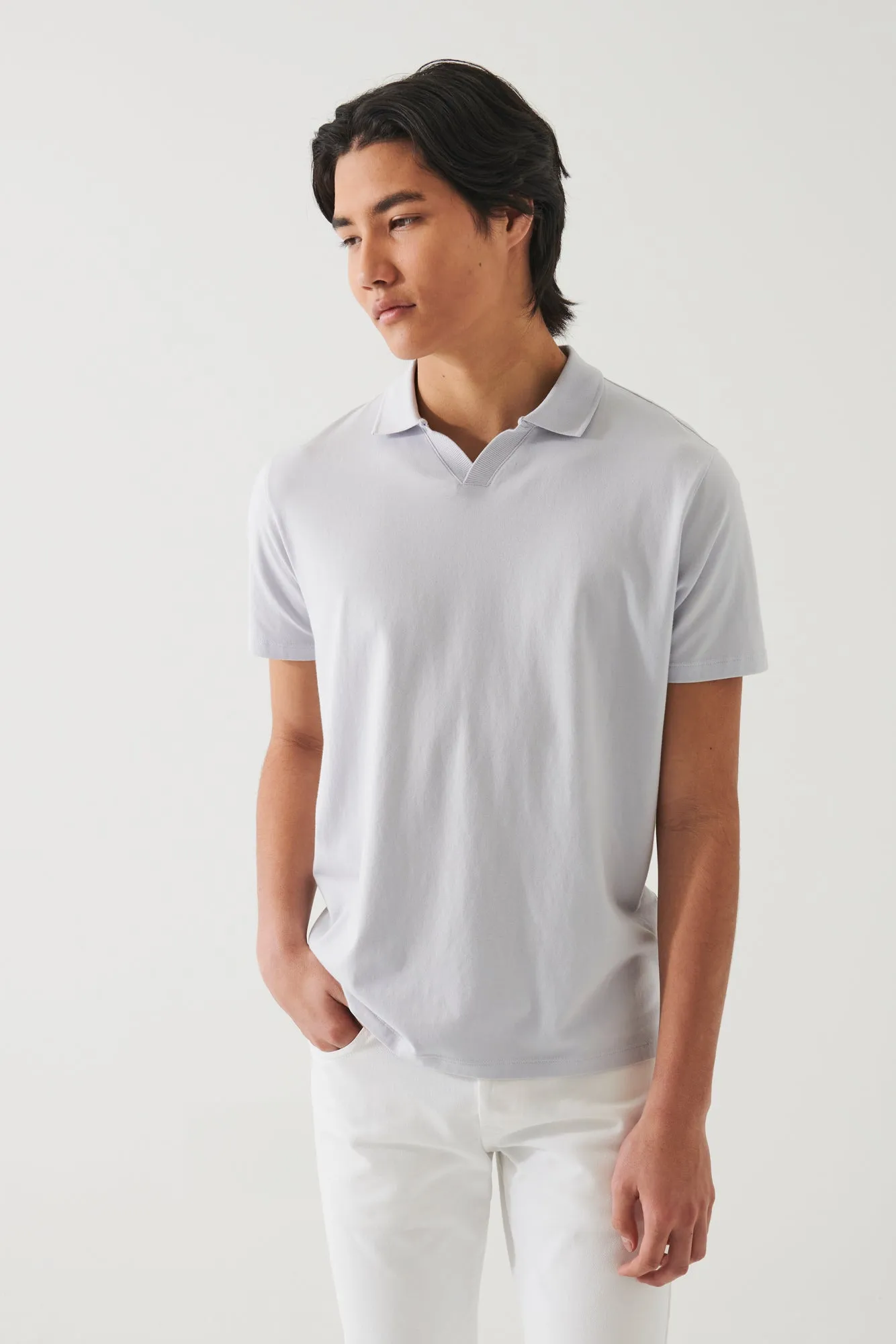 PIMA COTTON STRETCH OPEN POLO