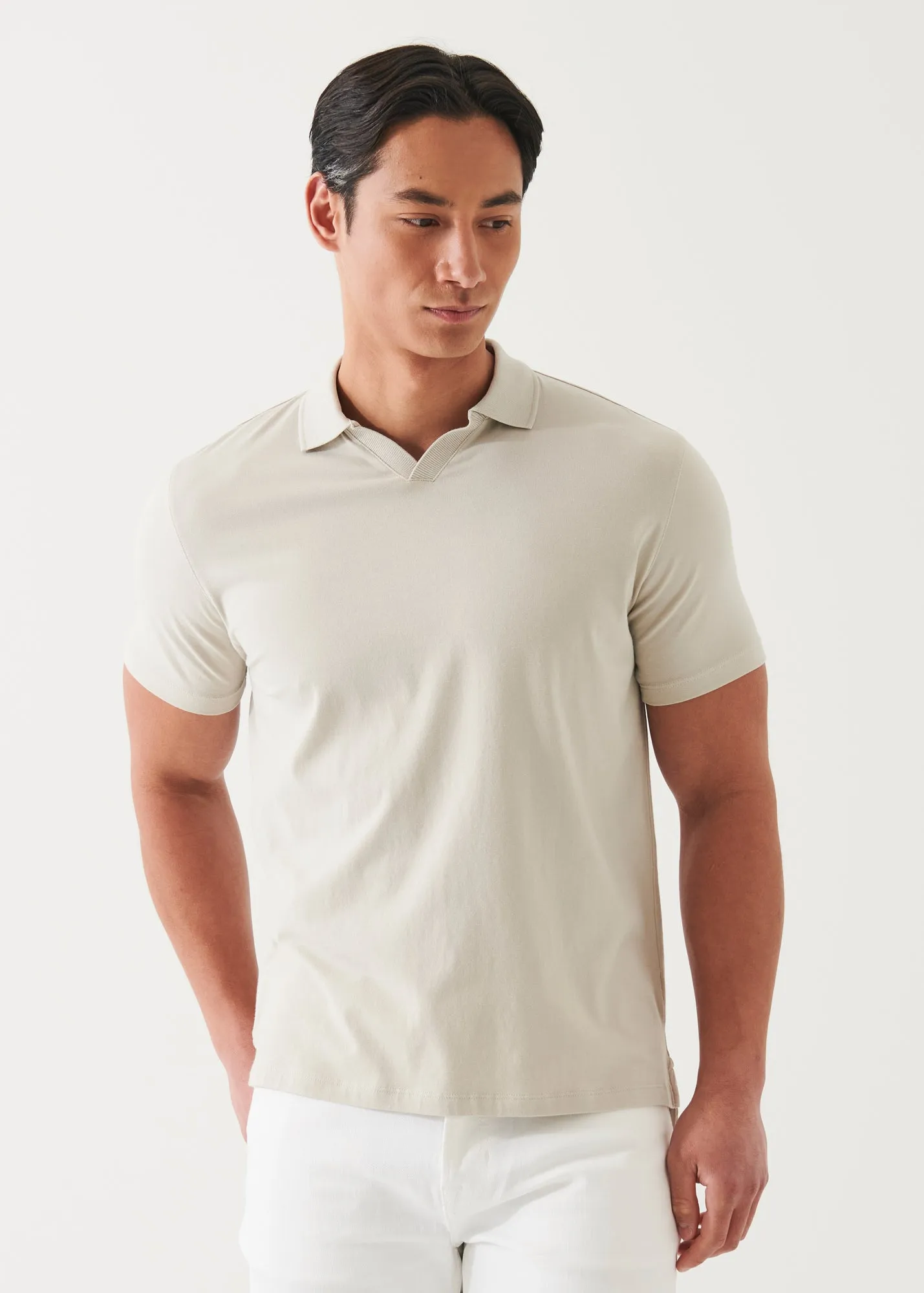 PIMA COTTON STRETCH OPEN POLO