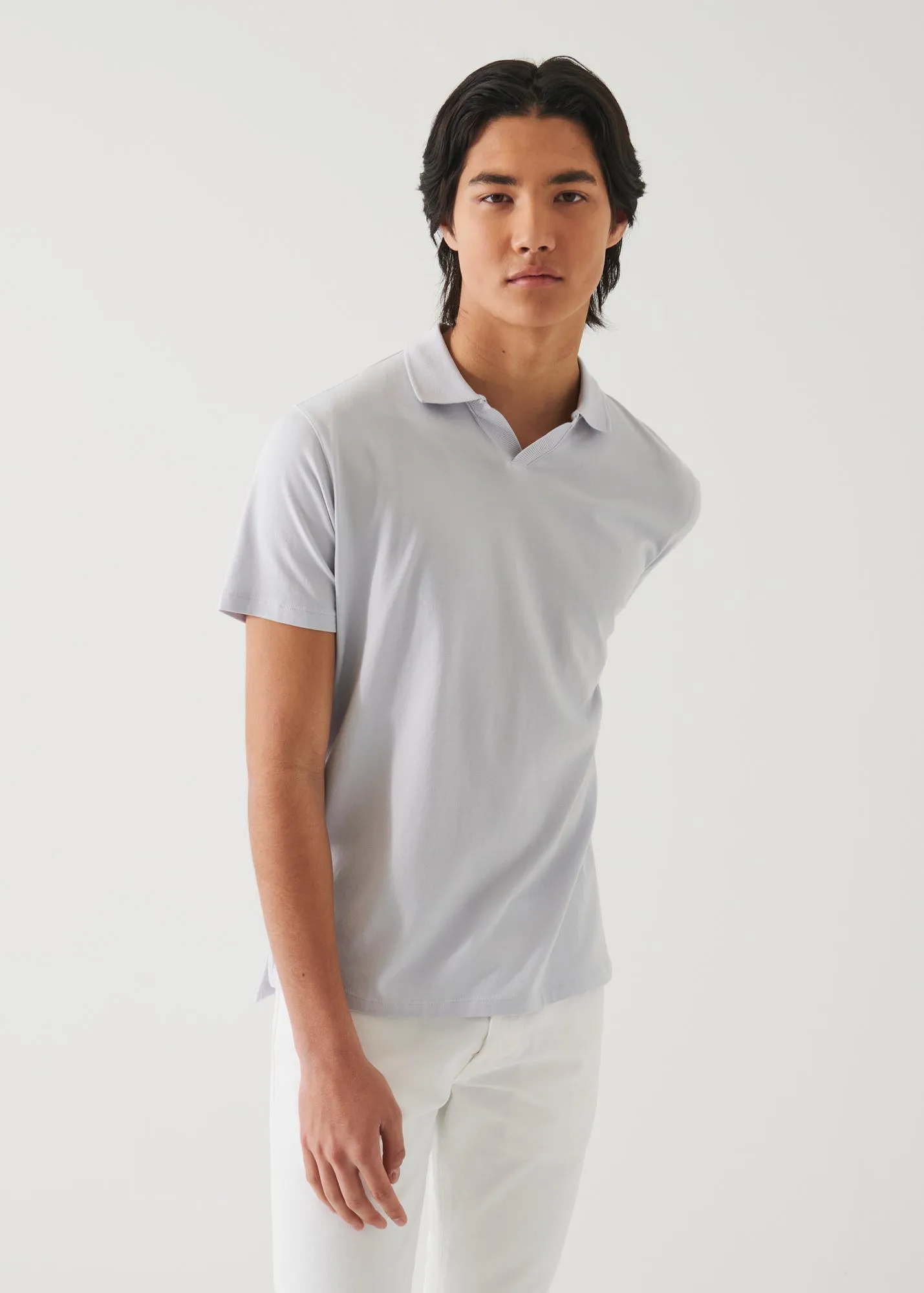 PIMA COTTON STRETCH OPEN POLO