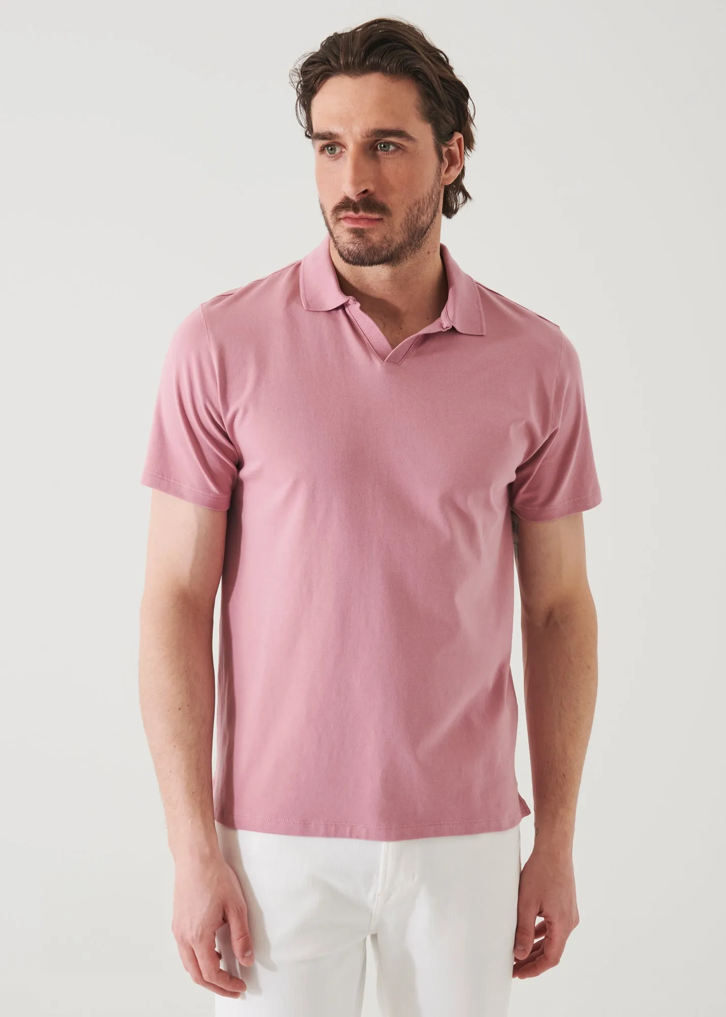 PIMA COTTON STRETCH OPEN POLO