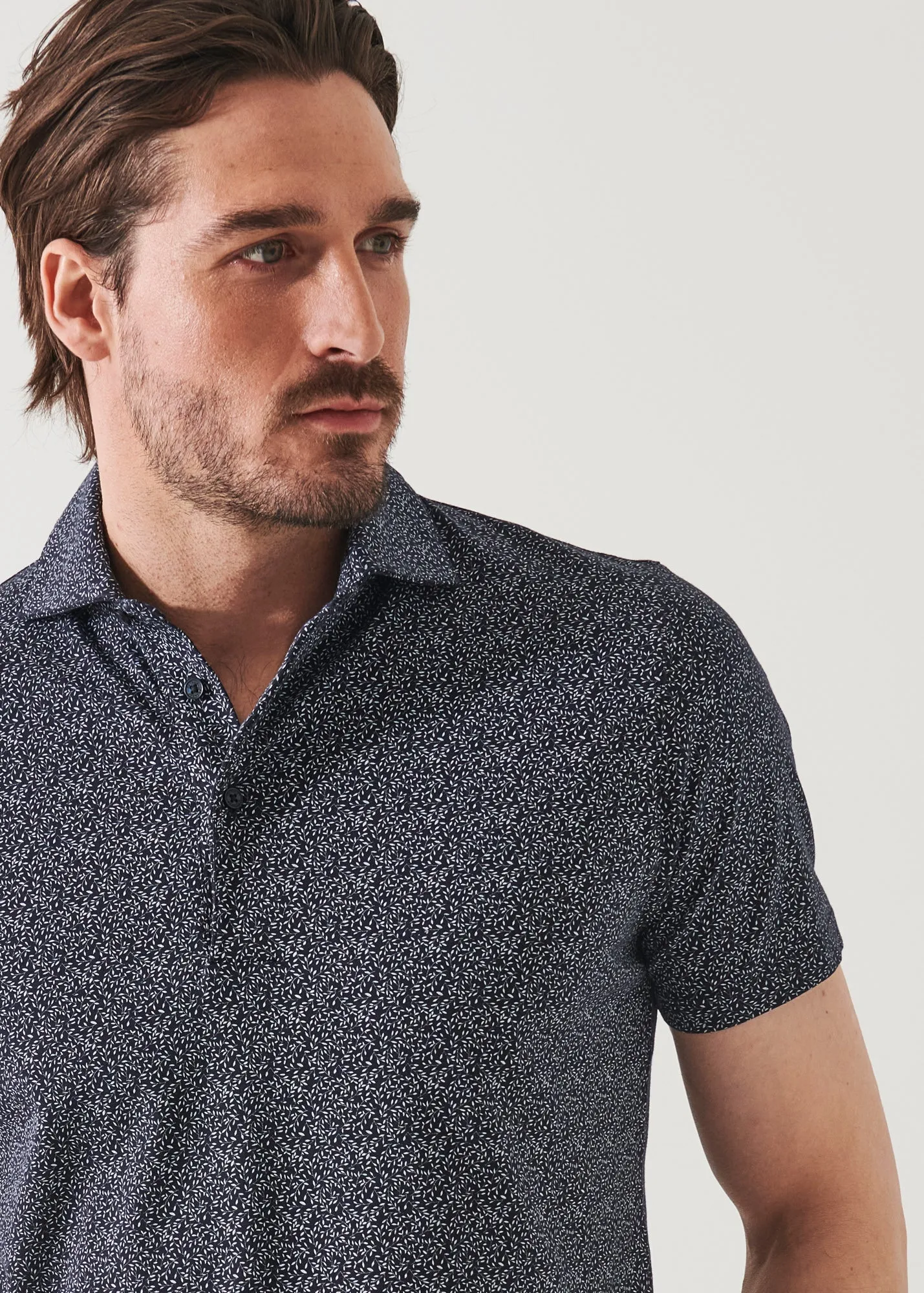 PIMA COTTON STRETCH PRINTED POLO